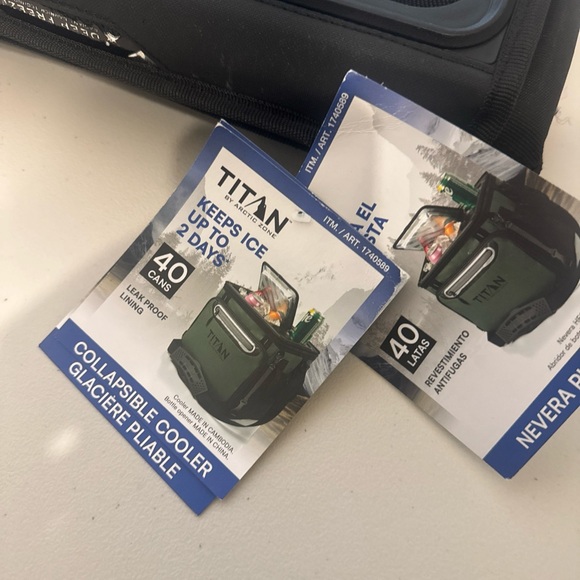 Titan 40-can Collapsible Cooler/ Gray With Two Drink Holder Tabletop - Picture 10 of 10